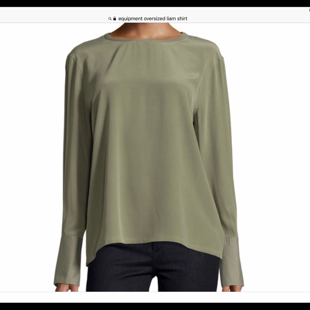 EQUIPMENT Oversized Liam Silk Blouse/Shirt